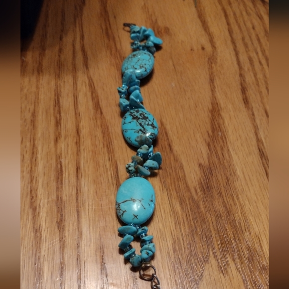 Sterling ,and turquoise bracelet - Picture 6 of 16